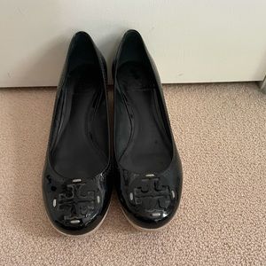 Tory Burch Black Platform Wedge